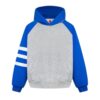 Oversized, Trendy Color-Block Hoodie (Blue & Grey)