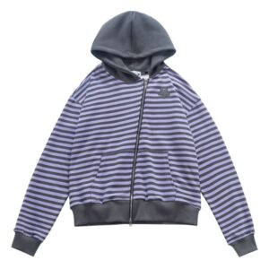 Diagonal Zip Casual Hoodie