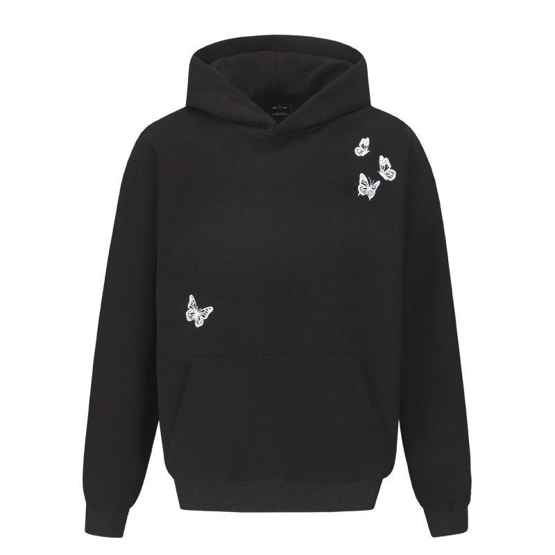 Elegant Embroidered Butterfly Hoodie