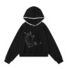 Stylish Black Loose-Fit Hoodie