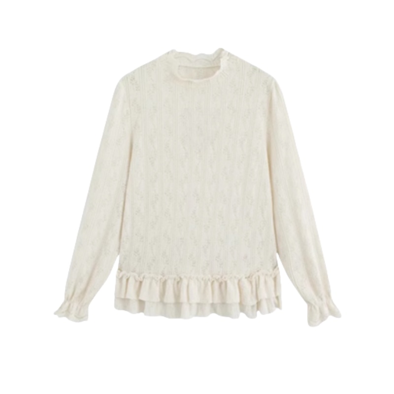 Preppy Sweet Lace Long Sleeves