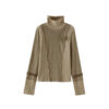 Retro Slim High Collar Long Sleeves