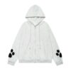 Chic Dog Paw Print Hoodie — Gray