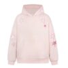 Pink Fleece-Lined Hoodie With Star Appliqués
